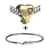 Simplicity Of Classic  Heart  European Bead Bracelet Combination