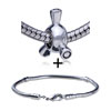 Round Shaped Unique  Triangle  Pattern European Bead Bracelet  ... 