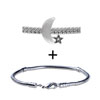  Rhinestone  Star And Moon Bracelet Combination