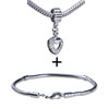 Dangling Hollow  Heart  Pattern European Bead Bracelet  ... 
