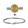 Gold Tone Yin And Yang  Symbol  Bracelet Combination