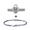 Rhinestone  Heart  Lock  Bracelet  Combination