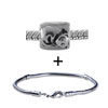 Silver Tone Bear Bracelet Combination
