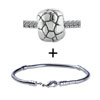 Round Crusted Finish Bracelet Combination