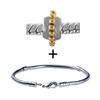 Gold And  Silver  Tone Round Wreath Bracelet Combination