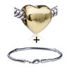 Golden  Heart  Pattern European Bead Bracelet Combination  ... 