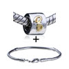 Cylindrical Shaped  Letter   B  Pattern European Bead Bracelet  ... 