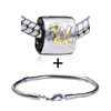 Cylindrical Shaped  Letter   U  Pattern European Bead Bracelet  ... 