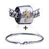 Cylindrical Shaped Letter Y Pattern European Bead Bracelet  ... 