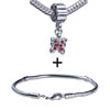Dangle Crystal Butterfly European Bead Bracelet Combination