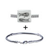 Cube Shape Embedded Fish Bracelet Combination