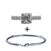 Silver Tone Sea Crab Bracelet Combination