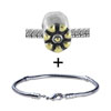 Two Tone Gold And  Silver  Tone Flower Bracelet Combination
