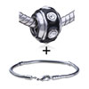 Round Shaped A Thread Of  Crystal  Pattern European Bead  ... 