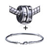 Spacer Clips Stopper Abstract Pattern European Bead Bracelet  ... 