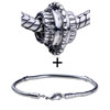 Cylindrical Shaped Gear Pattern European Bead Bracelet Combination