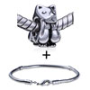 Cat With Loving You Sign Pattern  European   Bead  Bracelet  ... 