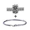  Silver  Tone Daisy Flower Decorated Bracelet Combination