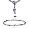 Dangling Crystal Sandal European  Bead  Bracelet Combination