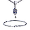 Dangling Leather Shoe Pattern European Bead Bracelet  ... 