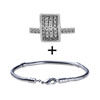 Silver Tone Small House Bracelet Combination