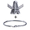 La Tour Eiffel Pattern  European   Bead  Bracelet Combination