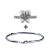  Silver   Tone  Tennis Racquets Bracelet Combination