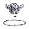 Round Shaped  Hearts  Pattern European Bead Bracelet Combination