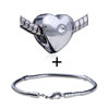 Elegant  Heart  Shaped European Bead Bracelet Combination