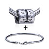 Round Shaped Half Half Smile Face Pattern European Bead  ... 