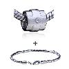 Cylindrical Shaped Red  Cross  Sign European Bead Bracelet  ... 