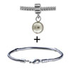 Dangle Silver Tone Ball Bracelet Combination
