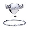 Crystal Heart  European   Bead   Bracelet  Combination