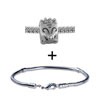 Silver Tone Armadillo Bracelet Combination