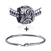 Round Whorl Pattern European Bead Bracelet Combination