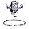 Round Tree Face European Bead Bracelet Combination