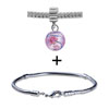 Murano Glass Dangle Flower Bracelet Combination