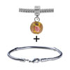 Champagne Yellow Murano Glass Flower Bracelet Combination