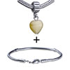 Dangle  Heart  European Bead Bracelet Combination  ... 