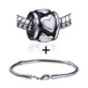 Cylindrical  Heart  Pattern European Bead Bracelet Combination