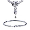 Elegant Dangle Flowers European Bead Bracelet Combination
