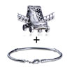 Skate Shoe Pattern European Bead Bracelet Combination