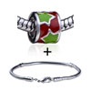 Cylindrical Shaped Five Pointed Star Pattern European Bead  ... 