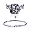Cylindrical Flower Pattern European Bead Bracelet Combination
