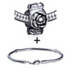 Flamboyant Peony In Bloom Pattern  European   Bead  Bracelet  ... 