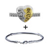Multicolored Best Friends  Heart  Bracelet Combination