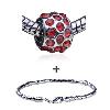 January  Garnet  Color  Birthstone  European Bead Bracelets  ... 