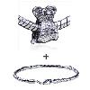 Chubby Mouse Pattern  European   Bead  Bracelet Combination