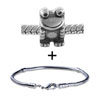 Cute Silver Tone Frog Bracelet Combination