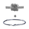 Spiral  Rhinestone  Bracelet Combination